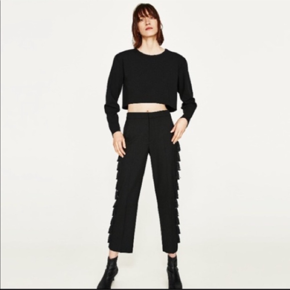 Zara pants with side tassel